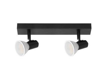 Čierne nástenné a stropné svietidlo GU10 2x60W