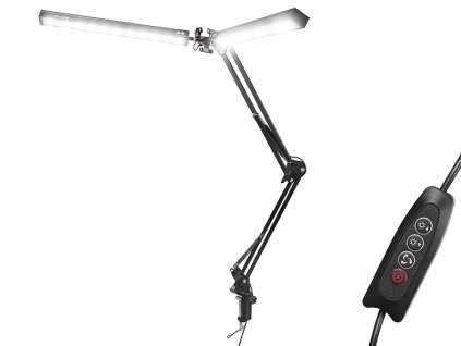 LED stolná lampa čierna s nastaviteľným ramenom