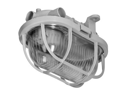 Sivý vonkajší nástenný oválny luster 40W IP44