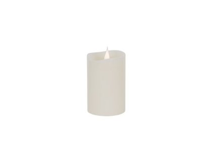 Vosková LED sviečka, mala ivory biela, 13cm