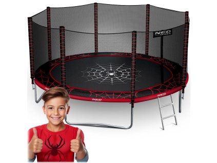 Záhradná trampolína 14ft/435cm s vonkajšou sieťou a rebríkom Neo-Sport