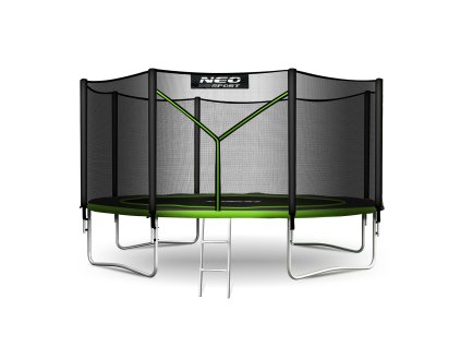Záhradná trampolína 12ft/374cm s vonkajšou sieťou a rebríkom Neo-Sport