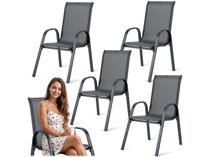 Textilné záhradné stoličky Sofotel SO-980 sada 4 ks