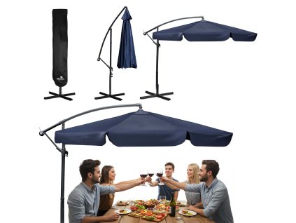 Skladací záhradný dáždnik 6-segmentový 350 cm s pokrývkou Plonos PL-880