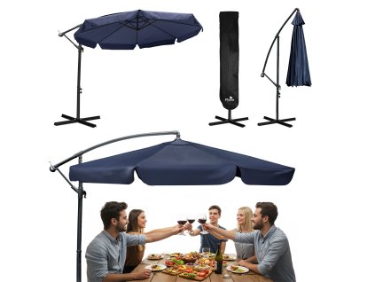 Skladací záhradný dáždnik 8 segmentový 350 cm s obalom Plonos PL-881