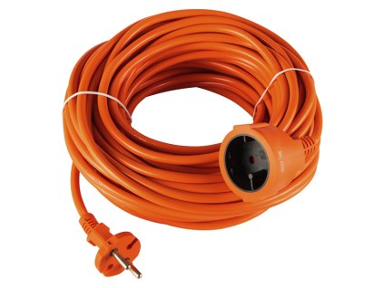 Predlžovací kábel PR-160 1-zásuvka bez uzemnenia 20m oranžový (2x1,5mm)