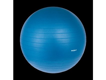 Rehabilitačná gymnastická lopta 75 cm s ručnou pumpou, modrá farba, REBEL ACTIVE