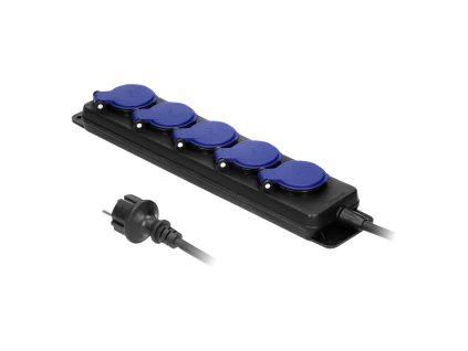 Robustná predlžovačka IP44, 5 zásuviek, 3m kábel