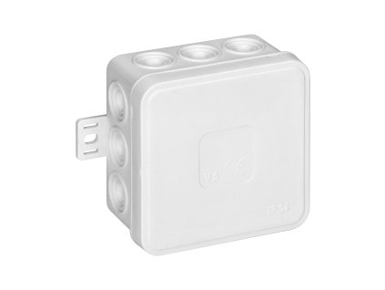 Vodotesná rozvodná krabica biela 75x75x41mm IP54