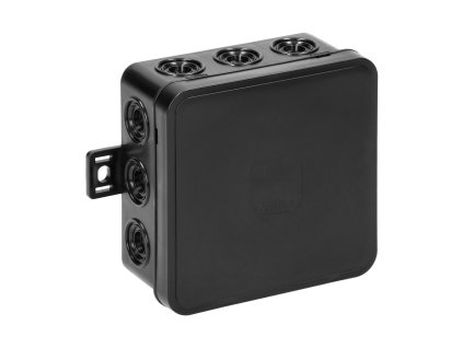 Vodotesná rozvodná skrinka IP54 čierna 100x100mm