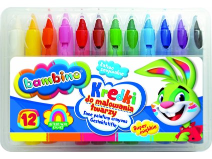 BAMBINO Ceruzky na maľovanie na tvár 12 farieb