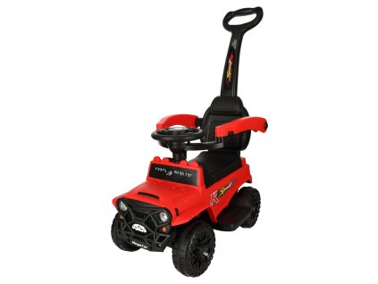 Jezdzik pchacz samochod terenowy z dzwiekiem i swiatlami czerwony 142700