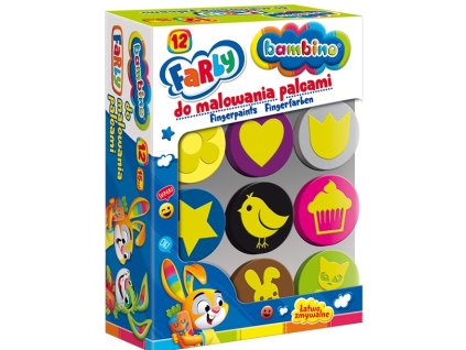 BAMBINO Farby do malowania palcami 12 kolorow 136323