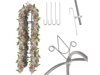 Záhradná pergola stĺpec stĺpec zvonček ruža stojan popínavé kvety kov 195 cm