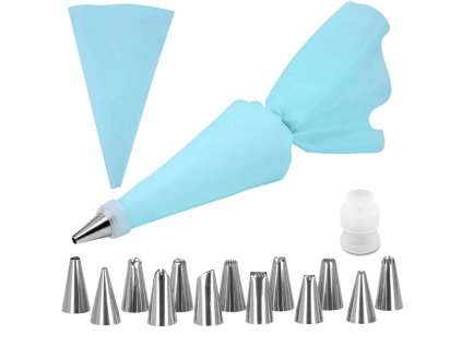 KI0101 CUKRÁRSKE VRECKO NA ZDOBENIE, 14 NÁSTAVCOV