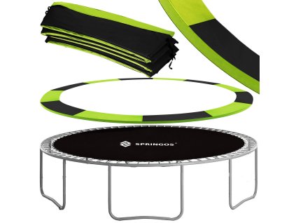 TP-12FT 366 CM ČIERNA SO ZELENÝM UKONČENÍM KRYT NA TRAMPOLÍNU