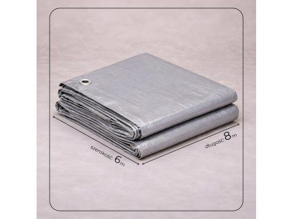 GA2139 PLACHTA 6 X 8 M SIVO-HNEDÁ