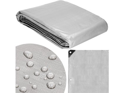 GA2153 PLACHTA 4 X 8 M SIVO-ČIERNA