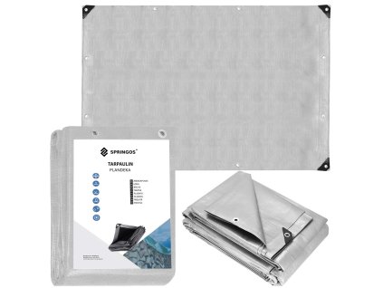 GA2155 PLACHTA 4 X 6 M SIVÁ-ČIERNA