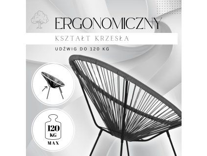 Záhradná stolička, 85 cm S-GF0086