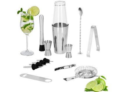 KI0015 BARMANSKÁ SADA NA NÁPOJE SHAKER, 14 KS.