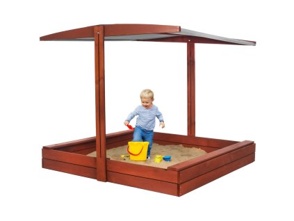 166894 sbp140rset02 piaskownica drewniana premium 140 x 140 cm zestaw z daszkiem M0
