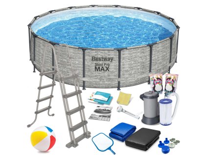 Záhradný bazén s rámom 488 x 122 cm 18v1 Bestway 5619E