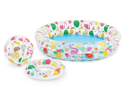 Nafukovací bazén s krúžkom a loptou súprava 122 x 25 cm INTEX 59460