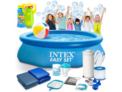 Záhradný rozkladací bazén 305 x 76 cm 16v1 INTEX 28122 + strojček na bubliny ZDARMA