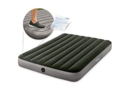 Nafukovací matrac 191x137x25 cm s vstavanou nožnou pumpou INTEX 64762
