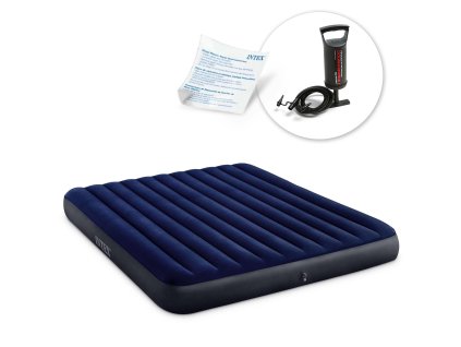 Nafukovací matrac 203x183x25 cm s piestovou pumpou INTEX 64755