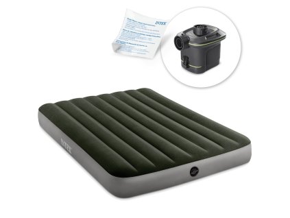 Nafukovací matrac 191x137x25 cm s elektrickou pumpou INTEX 64778