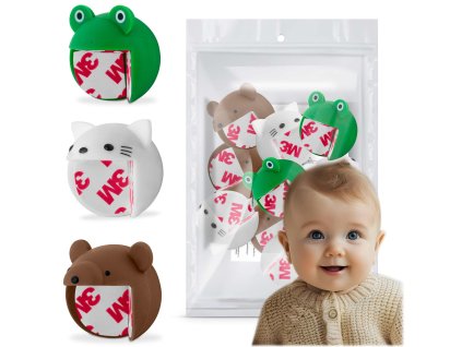 Ochrana rohov skriniek v tvare hláv zvieratiek - 10 ks