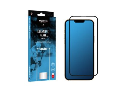 Ochranné sklo MyScreen DIAMOND GLASS LITE edge FULL GLUE čierne Apple iPhone 13/13 Pro 6.1"