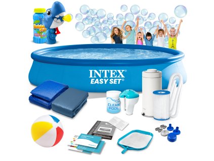 Záhradný bazén s priemerom 457 x 84 cm 15v1 INTEX 28158 + stroj na bubliny ZADARMO