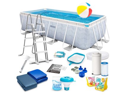 Záhradný bazén s rámom 400 x 200 x 100 cm set 18v1 INTEX 26780