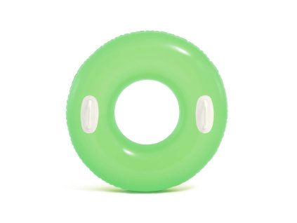 Kruh na plávanie s držadlami 76 cm zelený INTEX 59258