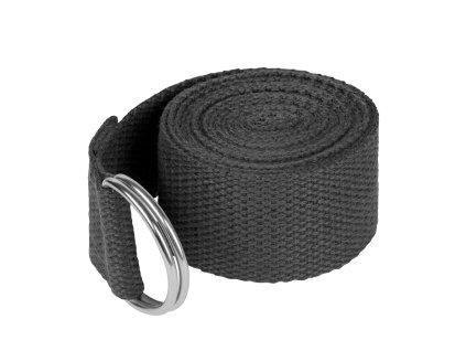 Joga pás, cvičebná páska, čierna, REBEL ACTIVE