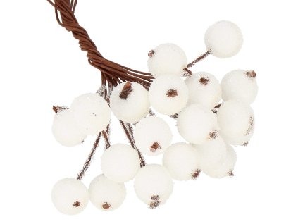 CA0743 UMELÁ MRÁZNIVÁ BIELA JARABINA S PRIEMEROM 12 MM 10-11 CM 100 KS