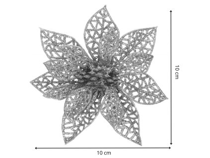 CA0726 VIANOČNÁ OZDOBIA "POINSETTIA" 11X11 CM