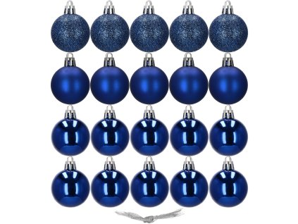 CA0100 VIANOČNÉ GUĽE 4 CM 20 KS.