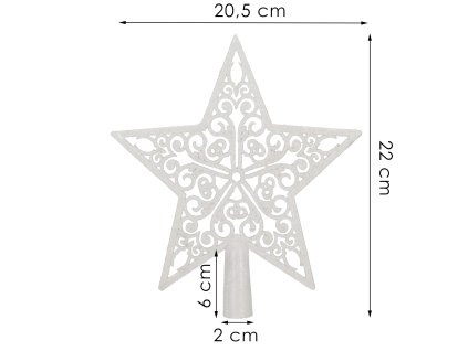 CA1278 VIANOČNÁ OZDOBY HVIEZDA 20,5 x 21,5 CM