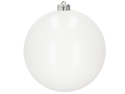 Vianočné gule na stromček 15 cm 2 ks biele S-CA1177
