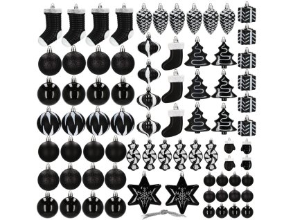 CA0850 SADA VIANOČNÝCH OZDÔB 77 KS.