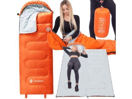 Turistický spacák s kapucňou S-CS0120