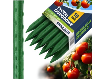 Tyčky na rastliny 120 cm Plonos PL-940 zelené 10ks