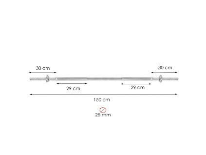 FA1048 ROVNÁ OS 150 CM 25 MM