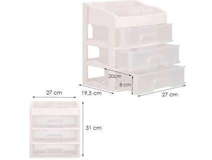 HA1091 ORGANIZÉR NA KOZMETIKU 40X34X25 CM