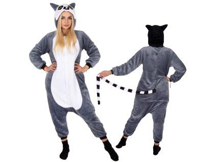 Kigurumi pyžamo lemur M S-HA7343