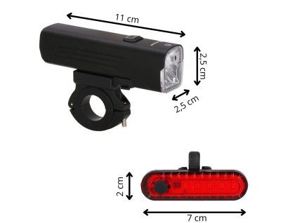 USB sada svetiel na bicykel S-BA0081